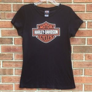 Harley-Davidson Classic Black Graphic Cotton Tee L Tennessee Smoky Mountains